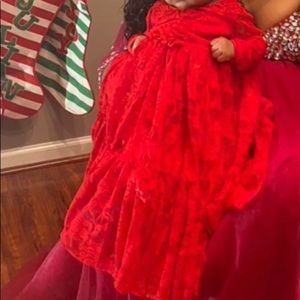 Red Lace Long Sleeve Dress